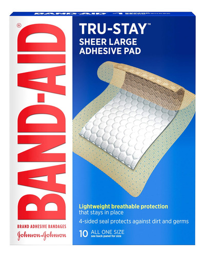 Band-aid Brand Tru-stay - Almohadillas Adhesivas, Vendajes .