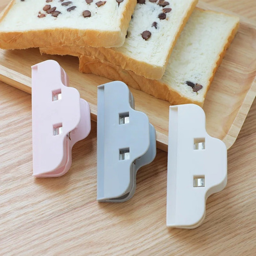 Pack X3 Clip Sellado Paquetes Alimentos Cocina Color