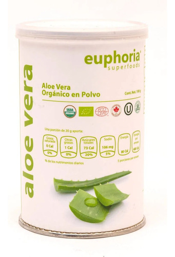 Euphoria Superfoods  Aloe Vera Organico En Polvo 100g