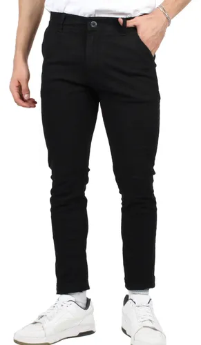 Pantalón Casual Skinny de Gabardina Para Hombre Strech