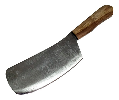 Imagen 3 de 5 de Hacha Cuchilla Artesanal Cocina Acero Carbono C Funda Arado