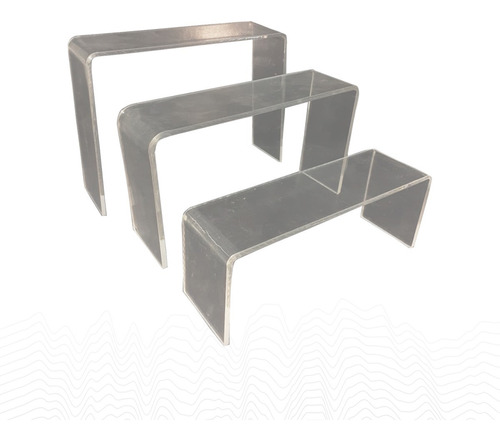 Escadinha Para Expor Calçados Vitrine Acrilico Resistente