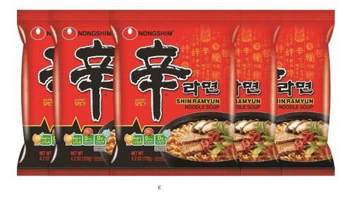 Shin Ramyun Ramen Instantaneo Made In Korea Picante Pack X5