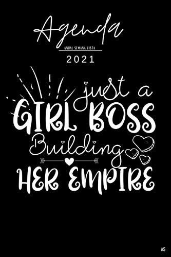 Girl Boss Agenda Semana Vista 2021 Anual A5: Planificador Se