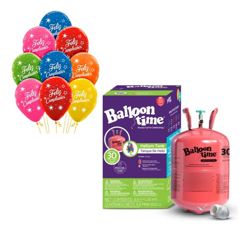 Garrafa De Helio Alta Pureza + Globos Sempertex De Regalo