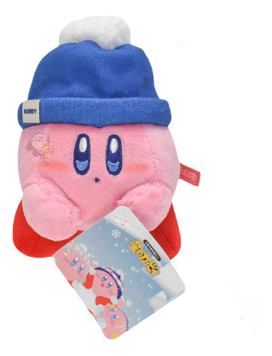 Llavero De Peluche Kirby Original Nintendo Gorrito
