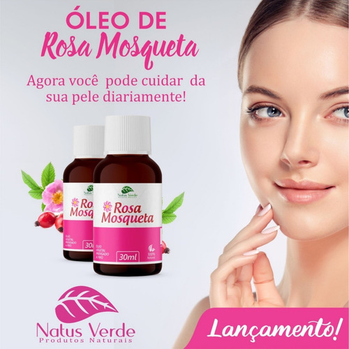 Kit 2 Óleo Vegetal Rosa Mosqueta Clareador Manchas 2x 30ml