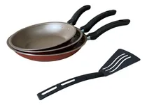 Comprar Jogo 3 Frigideiras Francesa 18 20 22 Antiaderente Cor Cereja
