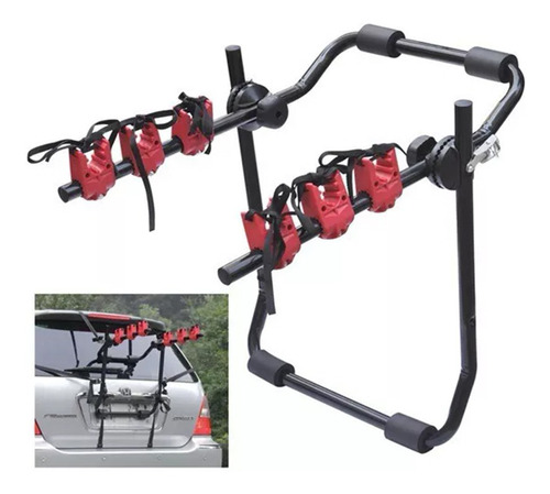 Imagen 2 de 6 de Porta Bicicletas Soporte P/3 Bicicletas Autos Portabicicleta