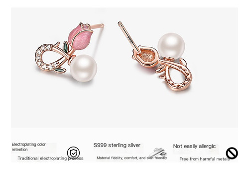 Pendientes De Perlas De Tulipán Con Diseño Superetéreo S999,