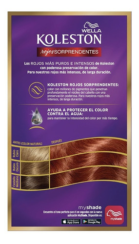 Tintura Wella Koleston Kit Permanen Caoba Cobrizo 64