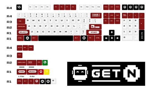 Conjunto Completo Pbt Key Cap-cats Xda-small (compatível Com