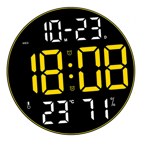 Reloj De Pared Digital Led Reloj De Escritorio De Amarillo