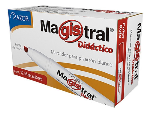 Marcador Magistral Azor 8350ro Paquete De 12 Piezas Rojo /vc