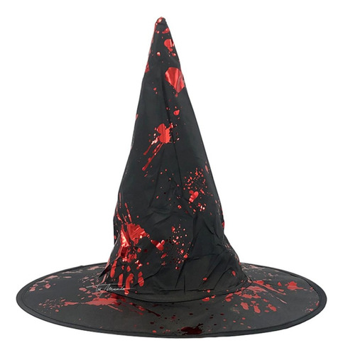 Sombrero Bruja Con Sangre Halloween Cotillon Disfraz