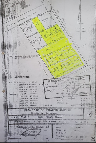 Imagen 1 de 14 de Vendo 12 Terrenos C/calle 5800m2 En San Lorenzo-callei