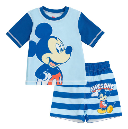 Conjunto De Trajes De Baño Disney Mickey Mouse Para Niños Pe