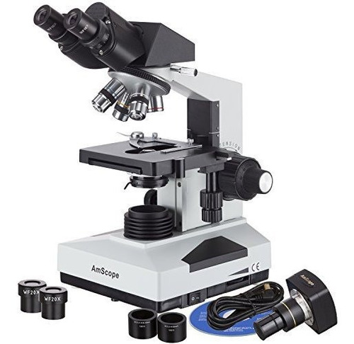 Microscopio Binocular Para Estudiantes Con Cámara De 5mp