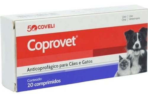 Anticoprofágico Coprovet Cães E Gatos Coveli 20 Comprimidos