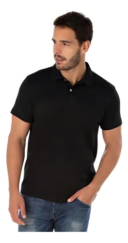 Camisa Polo Piquet Masculina Básica Uniforme Qualidade