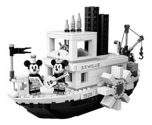 Imagen 3 de 5 de Lego Steamboat Willie Bote Mickey Minnie Mouse Classic 21317