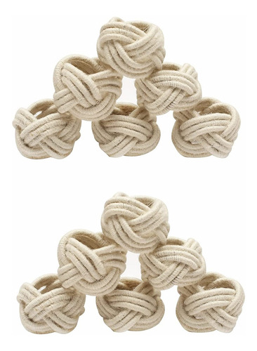 Juego De 12 Servilleteros Tejidos, Servilleteros Decorativos