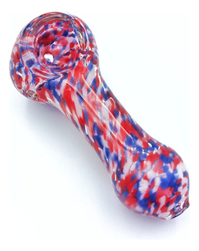 Pipa De Vidrio Murano Confeti Rojo 9 Cm