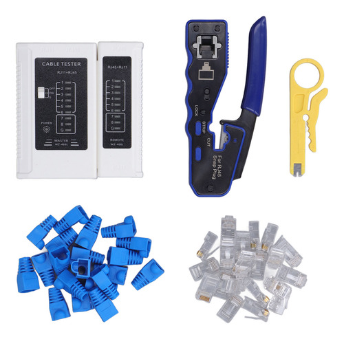 Kit De Herramientas De Crimpado Rj45 Pass Through, Todo En U