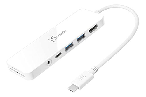 J5create Usb-c Mini Hub - 4k Hdmi, 2 X Usb 3.1 5gbps, Lector