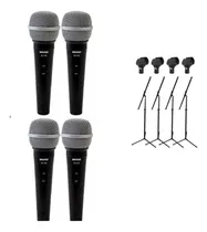 Comprar Combo 4 Microfonos Shure Sv100 + 4 Pies 4 Cables 4 Pipetas