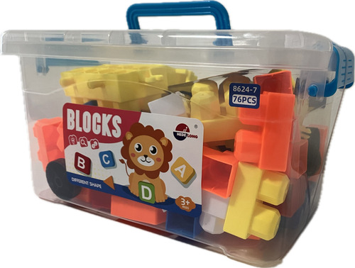 Bloques Construcción Para Niños 76 Piezas Con Caja