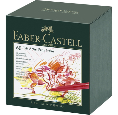 Marcadores Pitt Artist Pen Brush 60 Colores Faber Castell