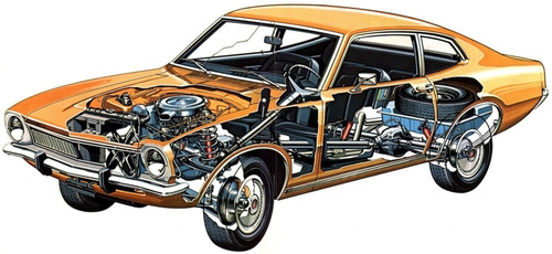 Ford Maverick 1977 - Autos Clásicos - Poster 100x50 Cm.