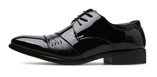 Imagen 2 de 5 de Zapatos De Cuero Zapatos De Vestir Caballero Hombre Cuadrado