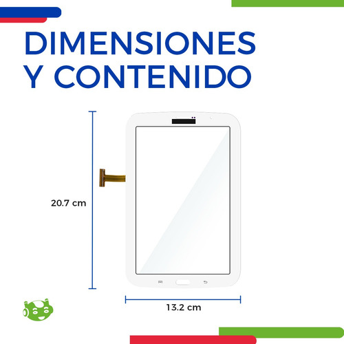 Pantalla Touch Táctil Slim Company Tab Note 8 N5100 Para Tablet - Blanco ** Con Orificio Para Bocina