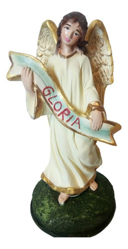 Imagen Religiosa Del Ángel De La Gloria, Artesanal En Yeso