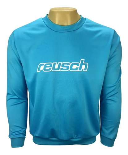 Blusão Moletom Reusch Training Azul Celeste 100% Poliéster