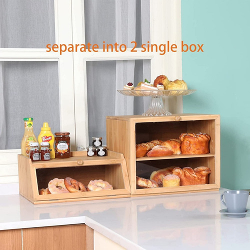 X-cosrack Panera Grande De Bambú Doble Separable