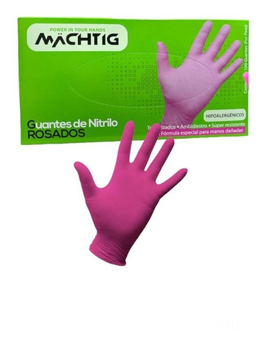 Guantes De Nitrilo Para Manicure O Pestañas 100 Pcs