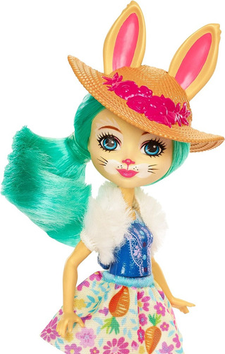 Muñeca Enchantimals Fluffy Bunny - Jardin Magico - Usada