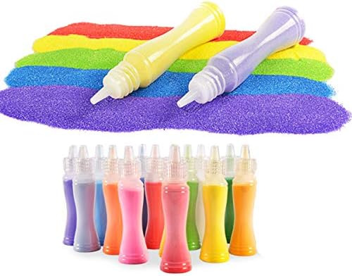 Yesier Kit De 12 Colores Para Pelar Y Arena, Hojas Para Niño