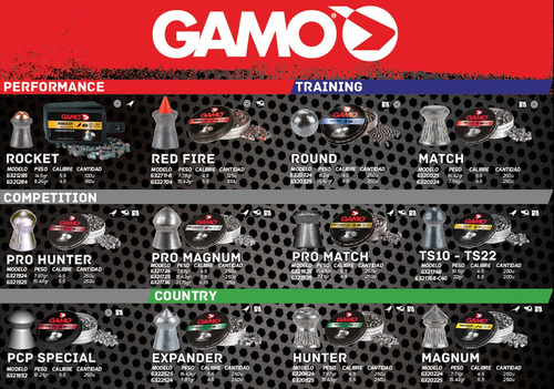 Balines Gamo Pba Platinum 5.5x75 Tiros Mayor Velocidad Nitro