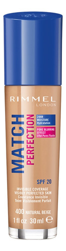 Base Liq Rimmel Match Perfection Tono 400 Natural Beige 30ml