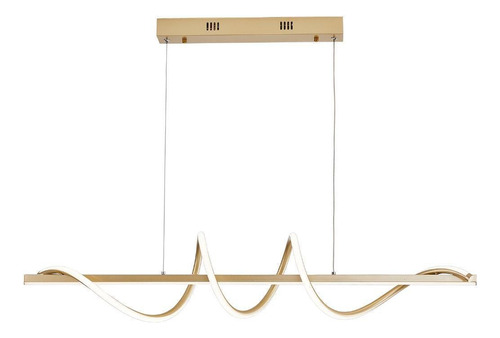 Lustre Dourado 3 Em 1 Led 45w