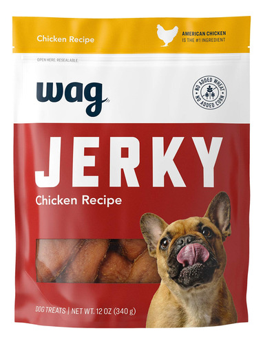 Marca: Wag Soft & Tender American Jerky Dog Treats. Receta D
