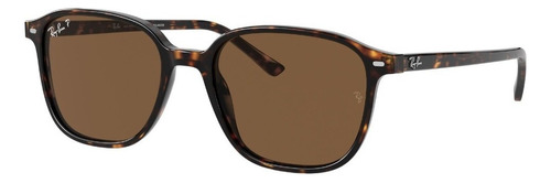 Lente Solar Ray-ban Leonard Lifestyle Polarizado Unisex Color de la lente Gris Color del armazón Habana Diseño Polarizada