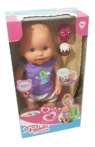 Imagen 4 de 7 de Bebe Bebote Pochita Toma Helado Doll Lalelu Pce 1541 Bigshop
