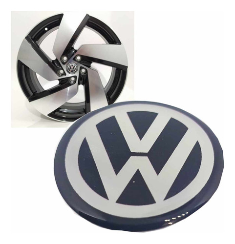 Adesivo Emblema Volkswagen  Diâmetro 48mm Malagrade.