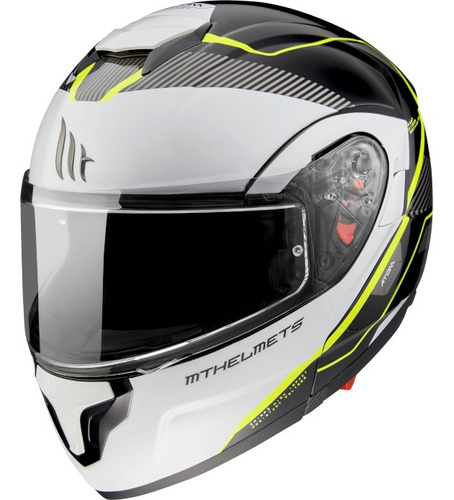 Casco Para Moto Mt Helmets Fu401sv Atom Opened Fluo Gloss L