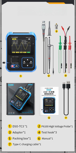 Fnirsiosciloscopios Digital Generador Señales Pwm Multimetro